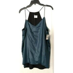 Express Women's Barcelona Reversible Camisole Tank Top Size L Teal and Black NWT